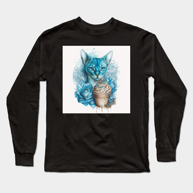 Abyssinian Cute Portrait Long Sleeve T-Shirt by Enchanted Reverie